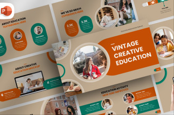 Creative Vintage Education Presentation Template